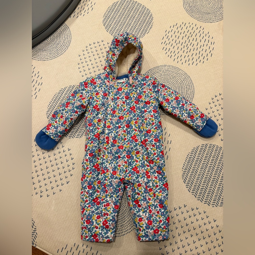 Baby Boden liberty of London floral snowsuit 18-24 months